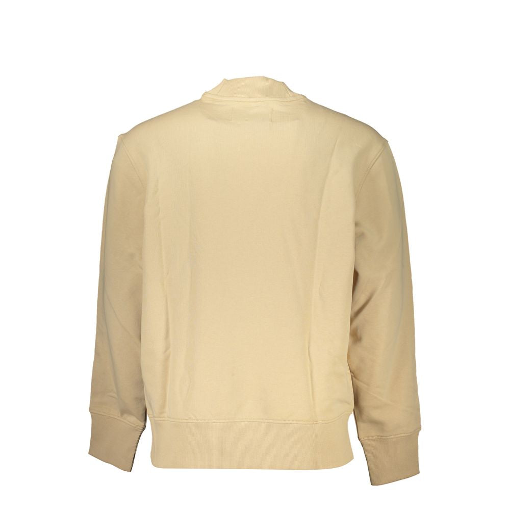 Beige Cotton Men Sweater - ventzia