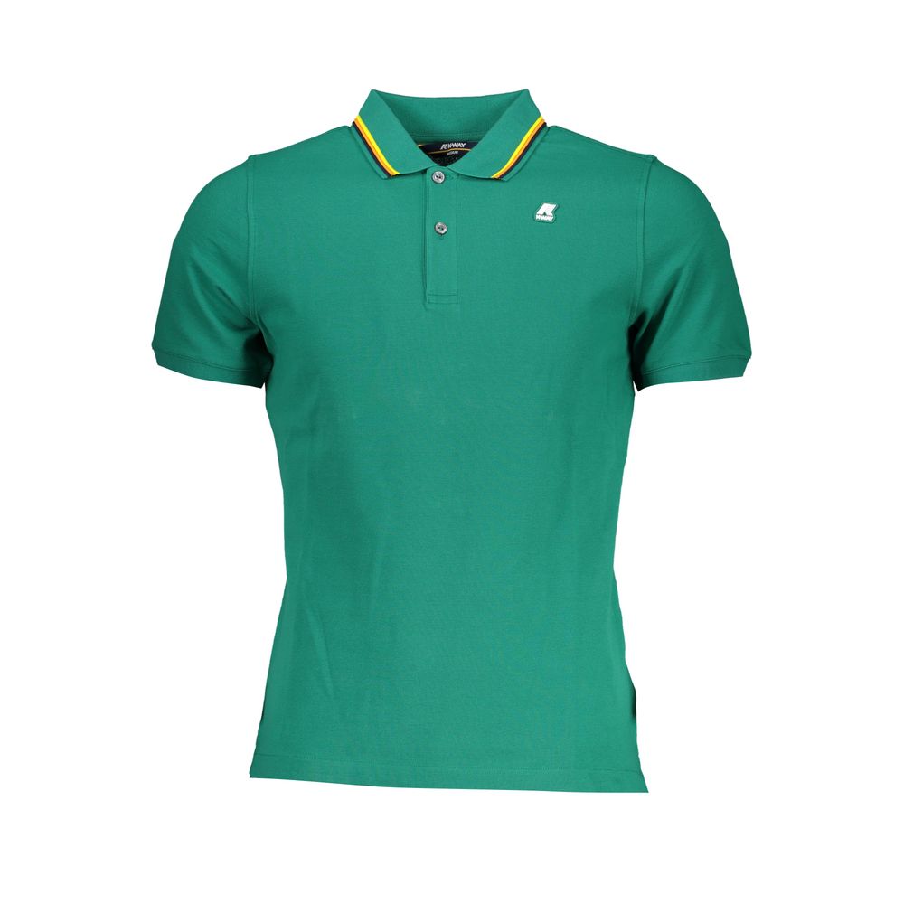 Green Cotton Polo Shirt - ventzia
