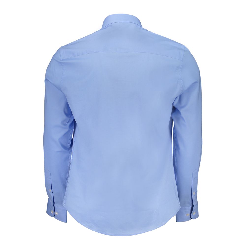 Light Blue Cotton Men Shirt - ventzia