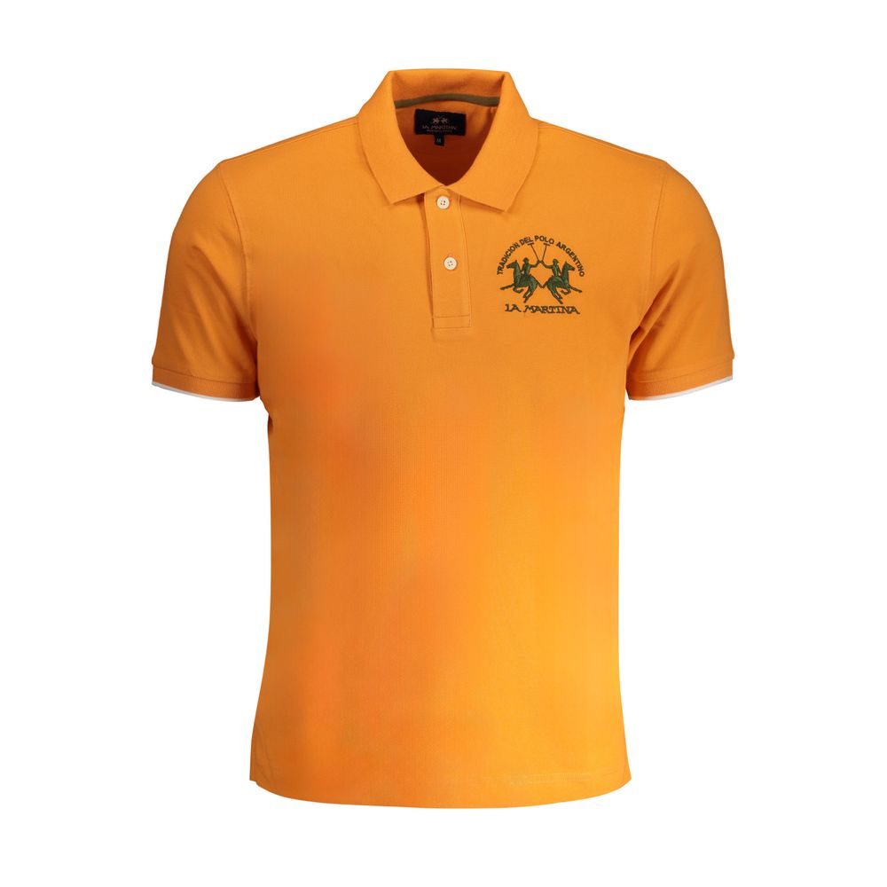 Arancione Cotton Men Polo - ventzia
