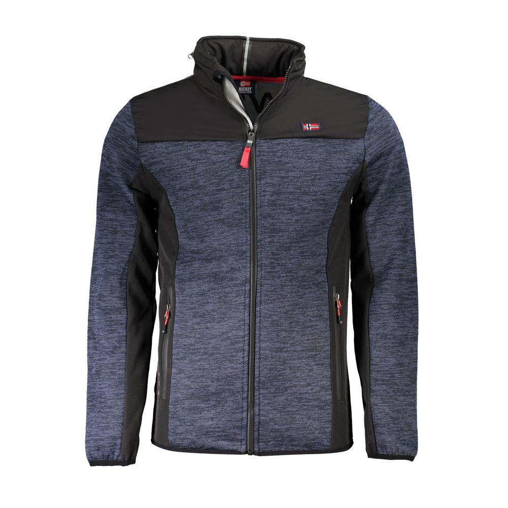 Blue Polyester Men's Jacket - ventzia