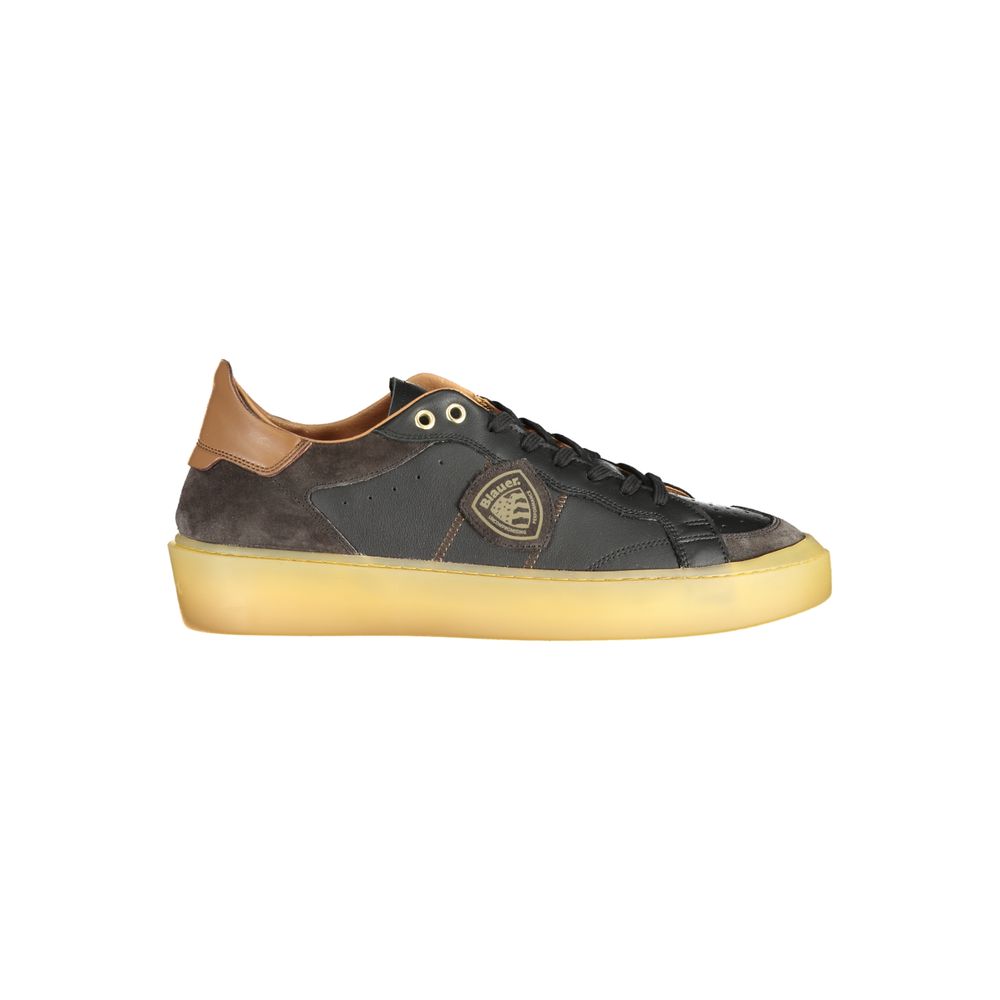 Nero Leather Men Sneaker - ventzia