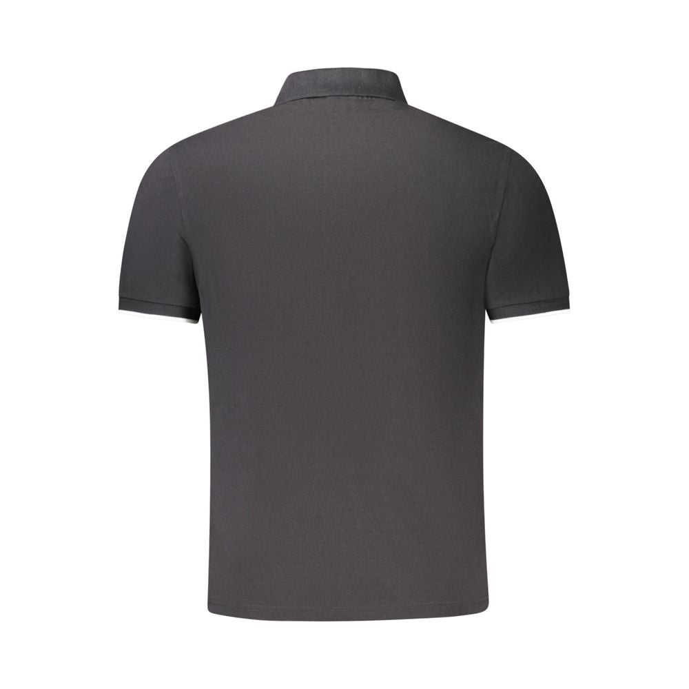Black Cotton Men Polo - ventzia