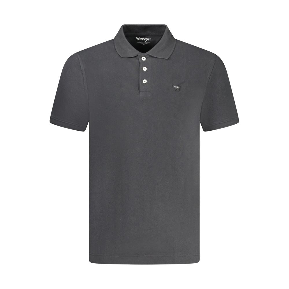 Black Cotton Men Polo Shirt - ventzia