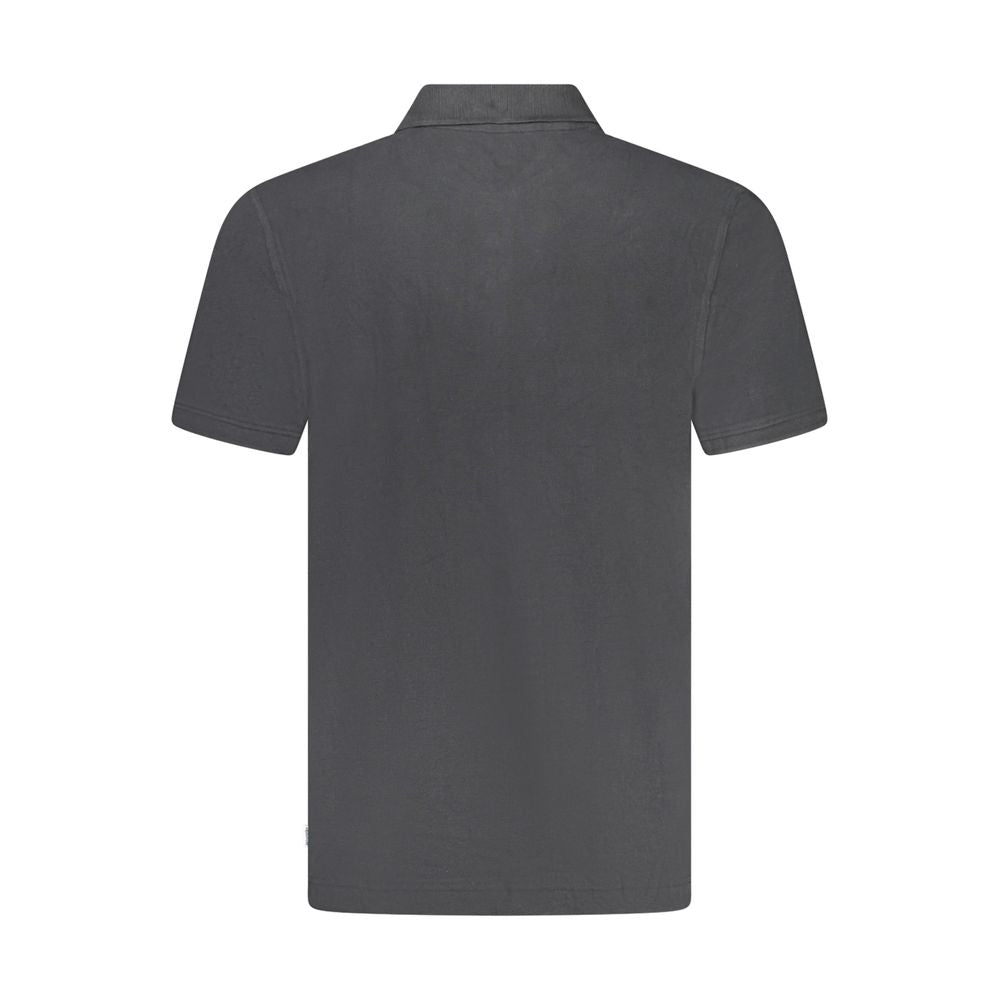Black Cotton Men Polo Shirt - ventzia