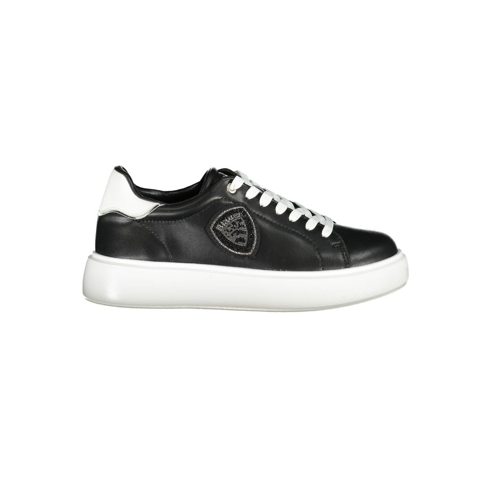 Black Polyester Sneaker
