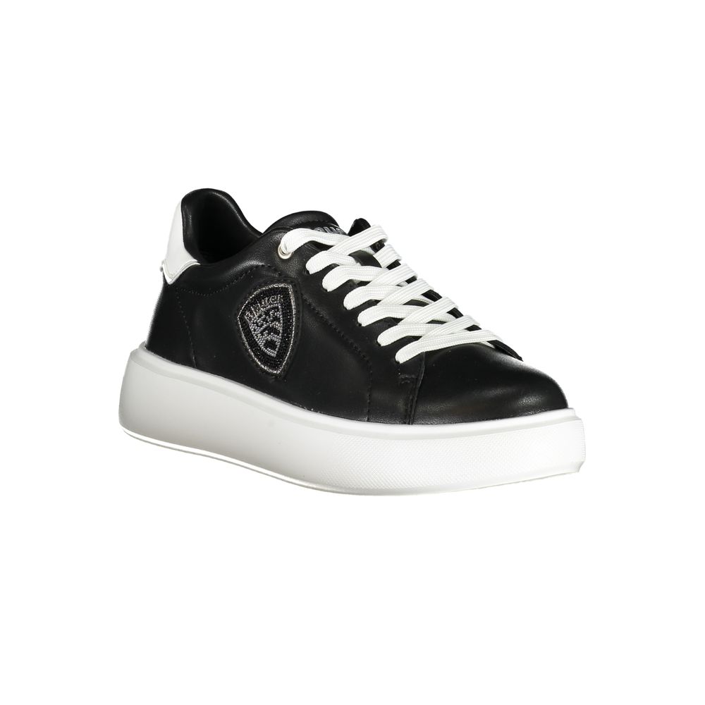 Black Polyester Sneaker