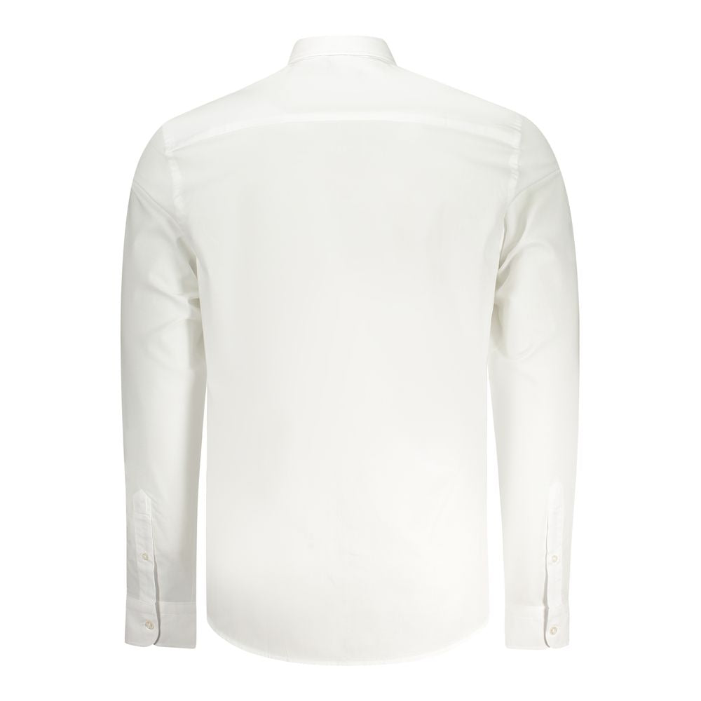 White Cotton Men Shirt - ventzia