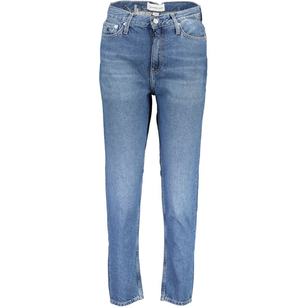 Blu Cotton Women Jeans - ventzia