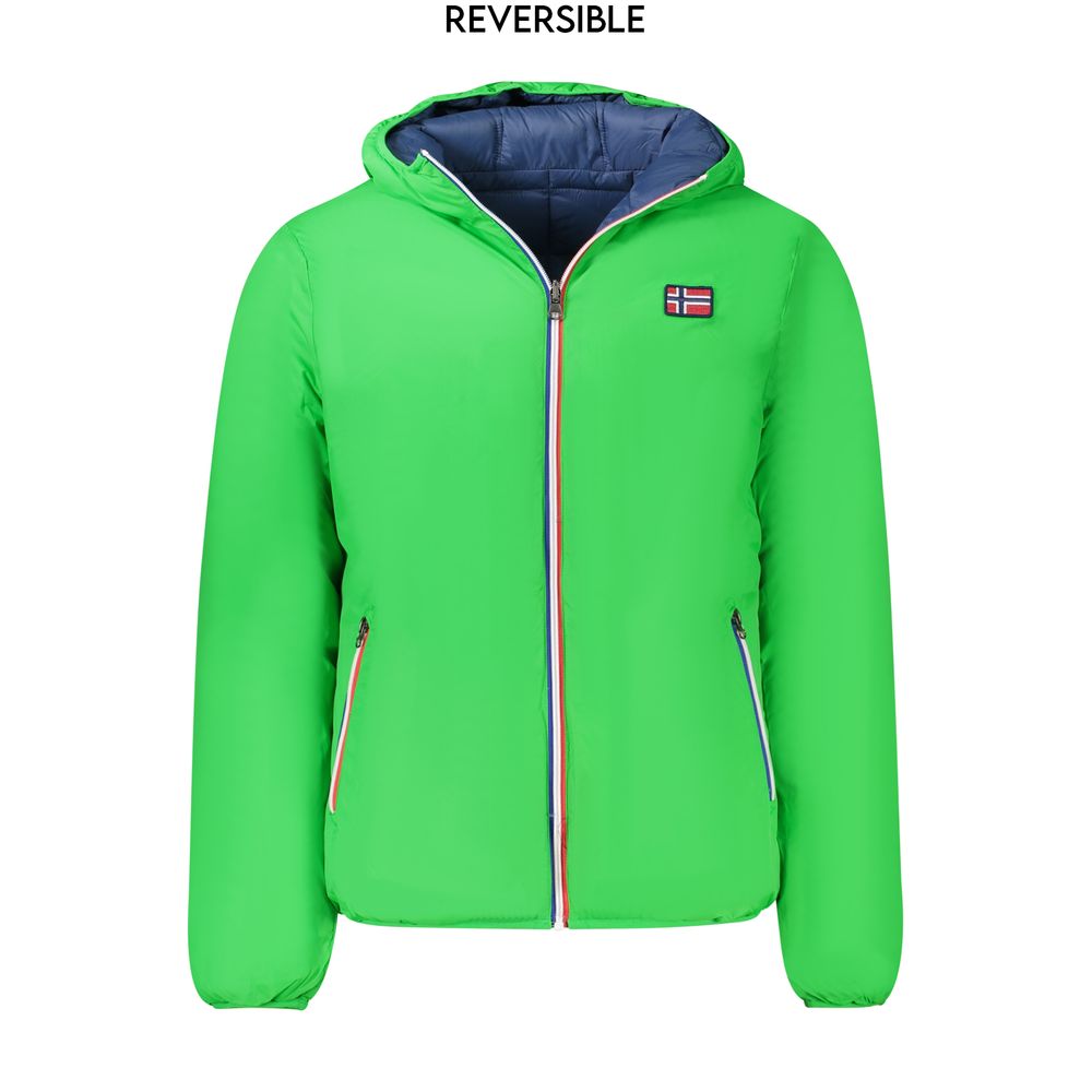 Verde Poliammide Men's Reversible Jacket - ventzia