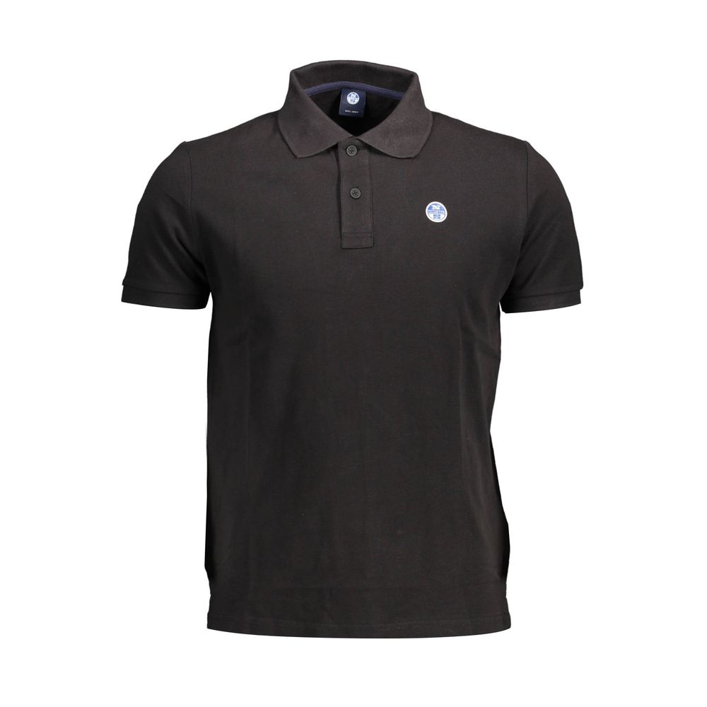 Black Cotton Men Polo Shirt - ventzia