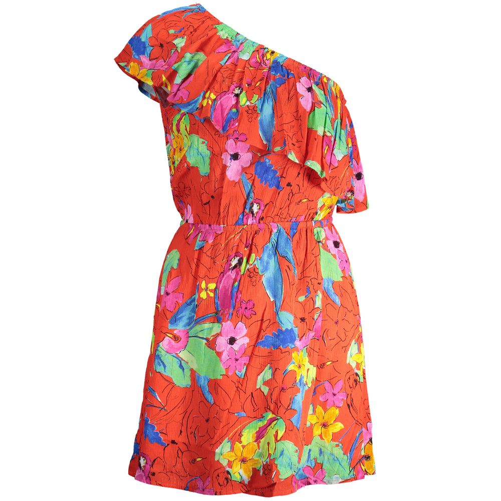 Red Viscose Women Dress - ventzia