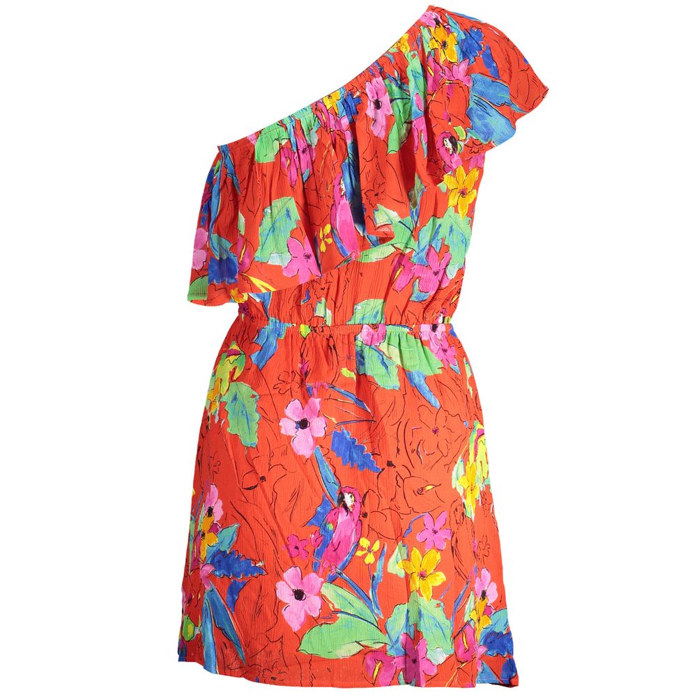 Red Viscose Women Dress - ventzia
