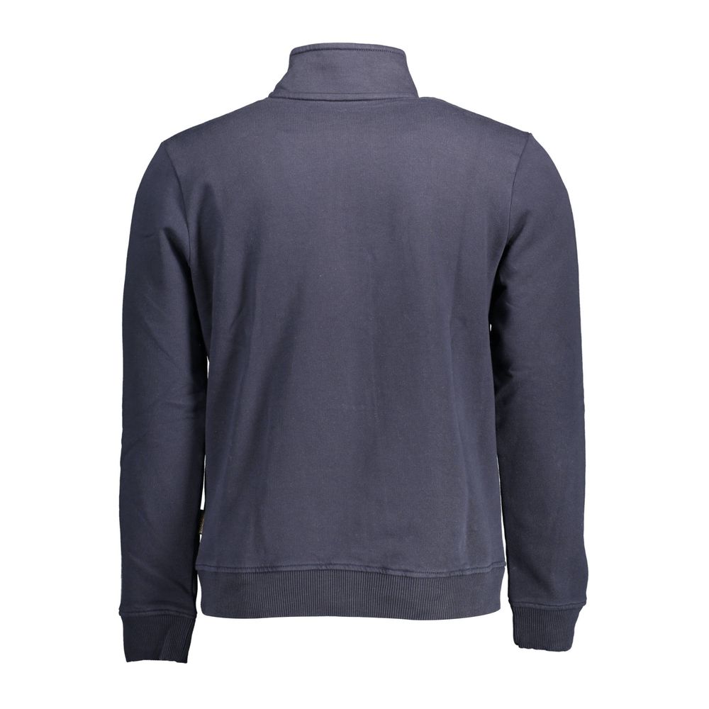Blue Cotton Men Sweater - ventzia