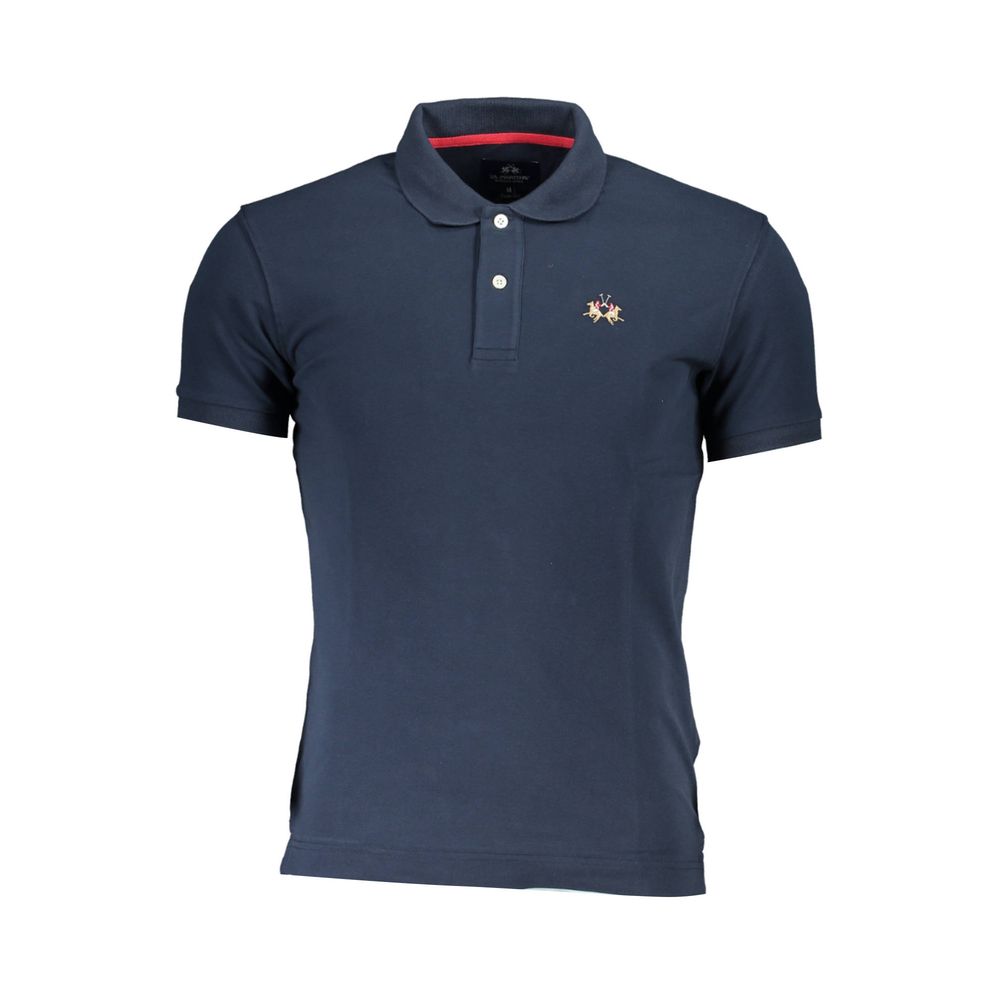 Blue Cotton Men's Polo Shirt - ventzia