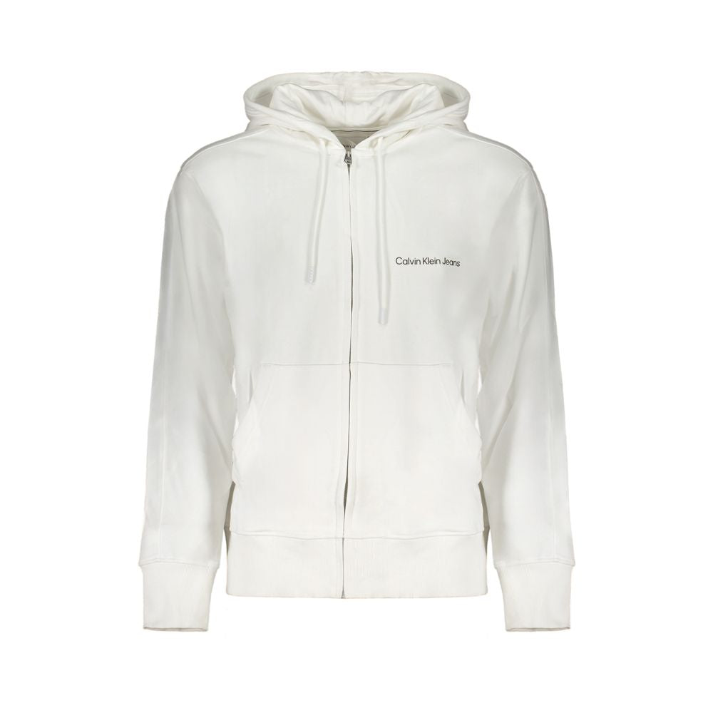 White Cotton Men's Sweatshirt - ventzia