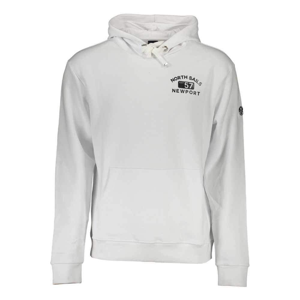 White Cotton Men's Sweatshirt - ventzia