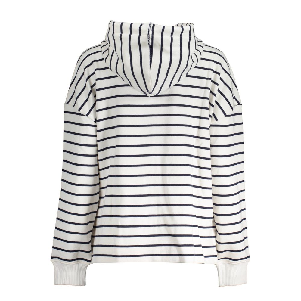White Cotton Women's Hooded Sweater