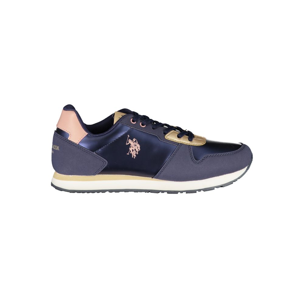 Blue Polyurethane Women Sneaker - ventzia