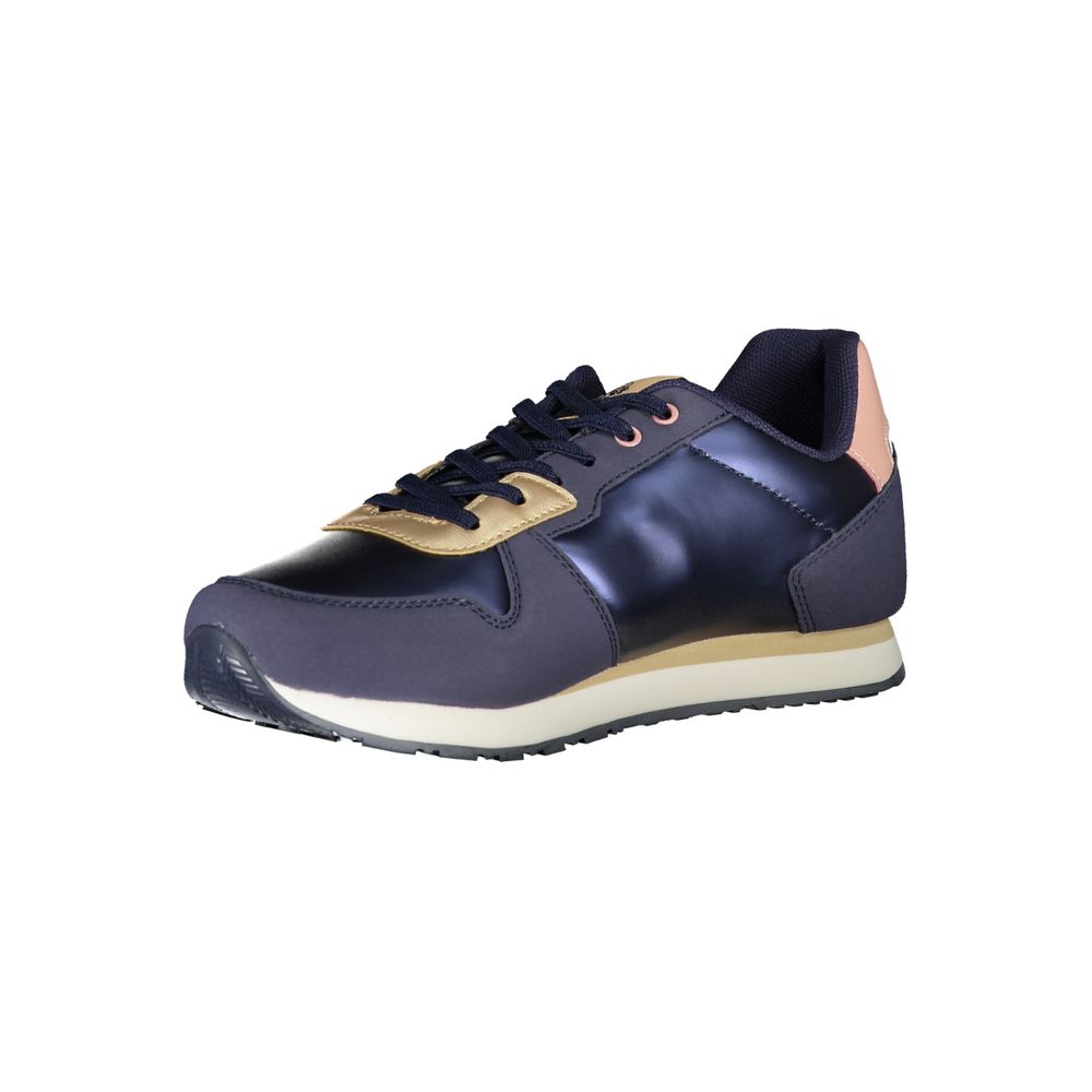 Blue Polyurethane Women Sneaker - ventzia
