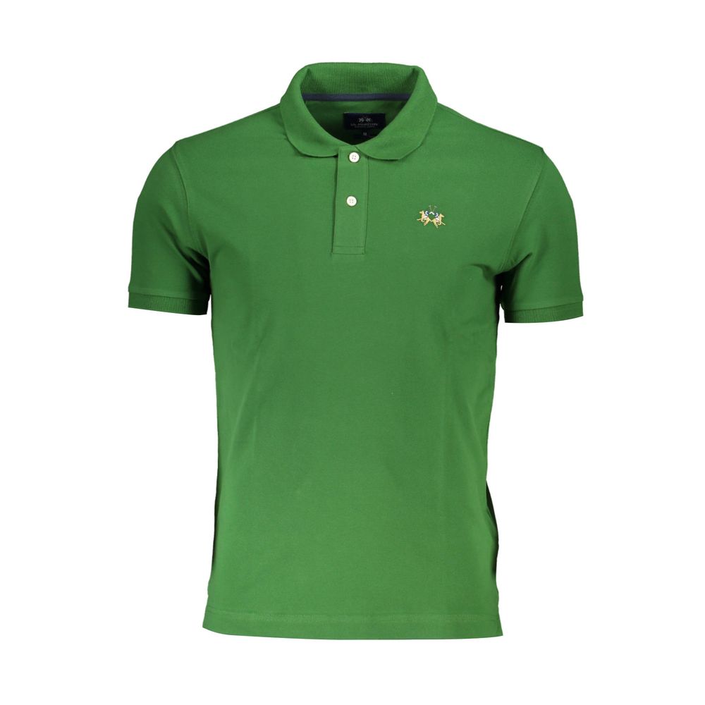 Sleek Green Slim Fit Polo with Contrast Detail - ventzia
