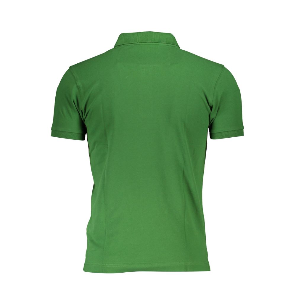 Sleek Green Slim Fit Polo with Contrast Detail - ventzia