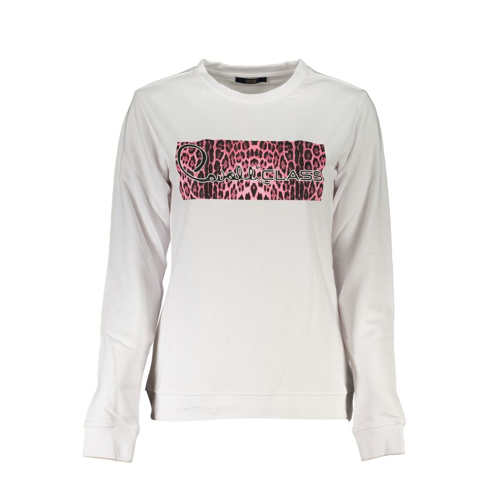 White Cotton Women Sweatshirt - ventzia