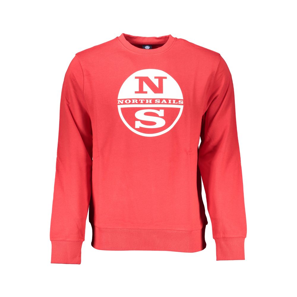 Red Cotton Men Sweatshirt - ventzia