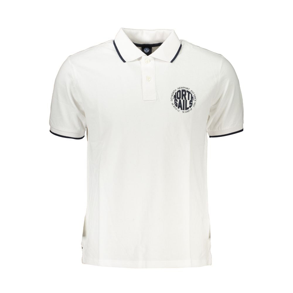 White Cotton Men Polo - ventzia