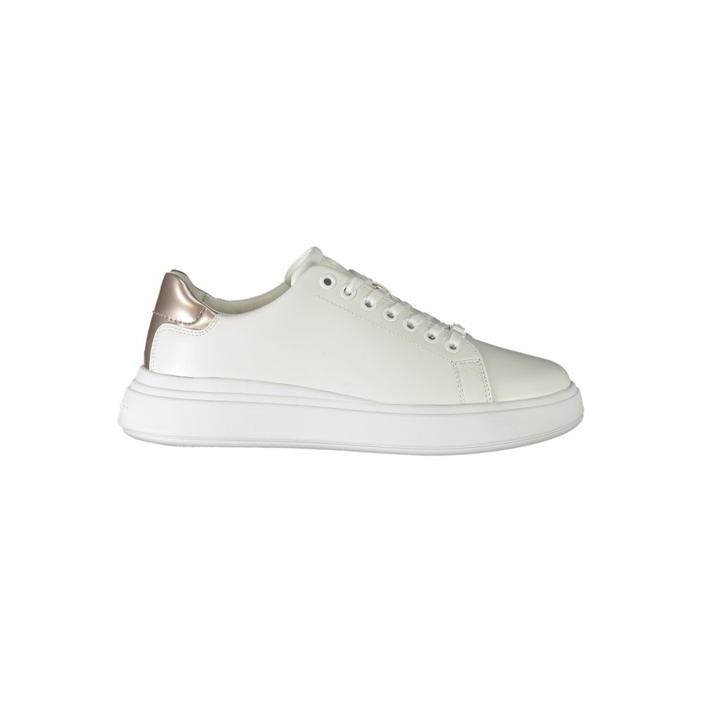 White Leather Women Sneaker - ventzia