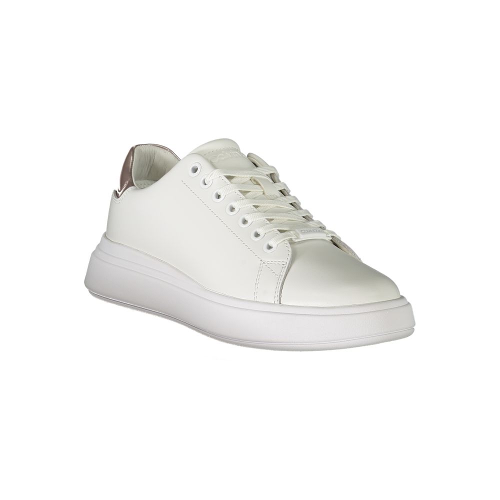 White Leather Women Sneaker - ventzia