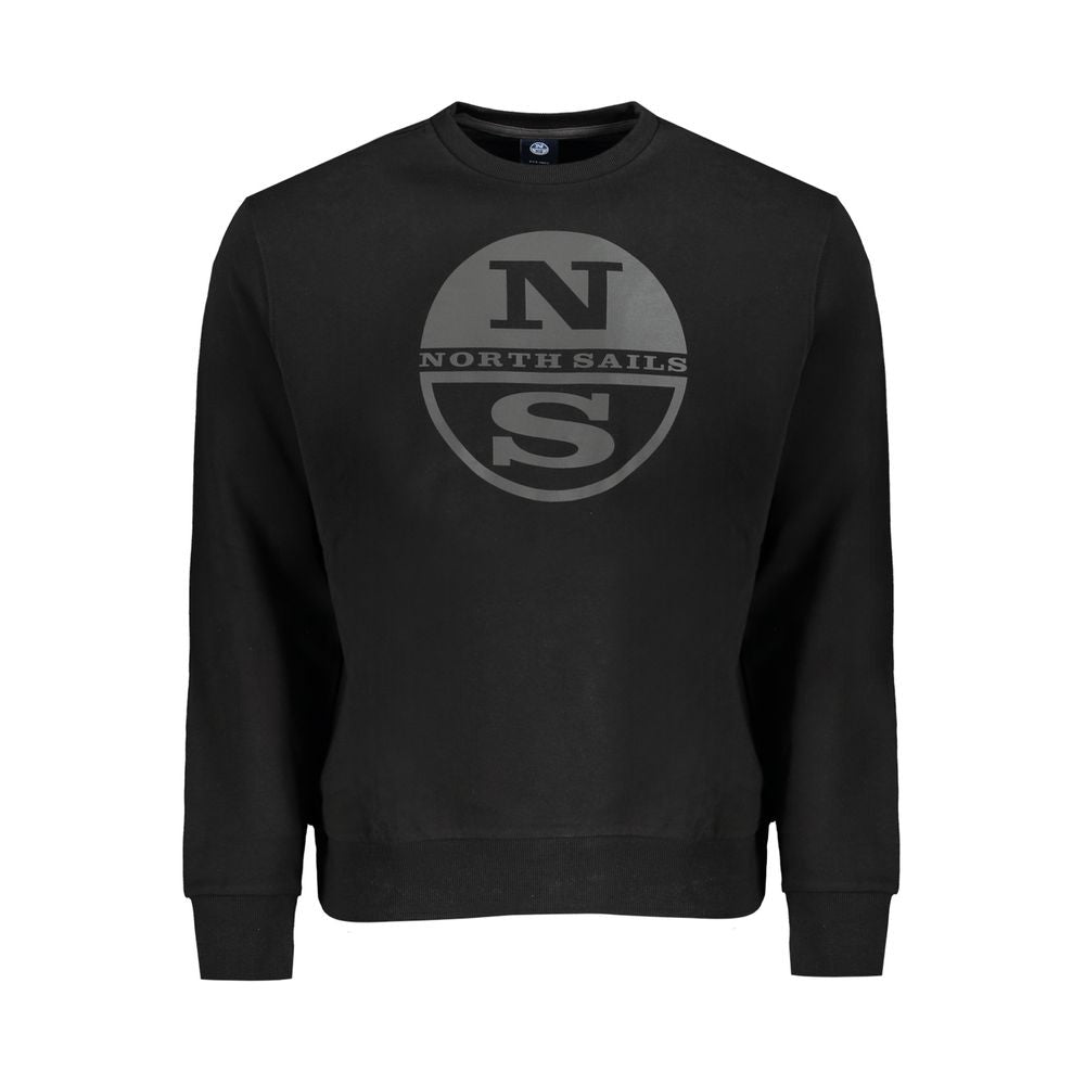 Black Cotton Men's Sweatshirt - ventzia