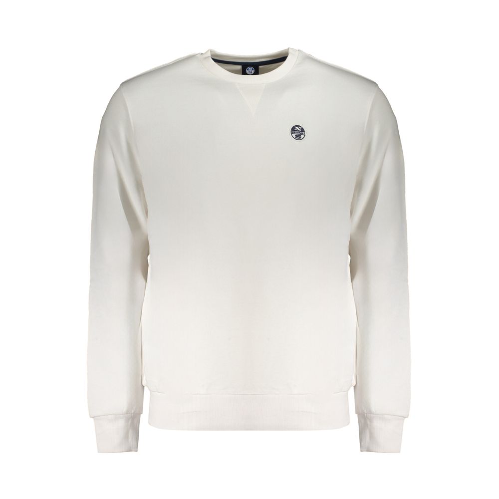 White Cotton Men Sweatshirt - ventzia