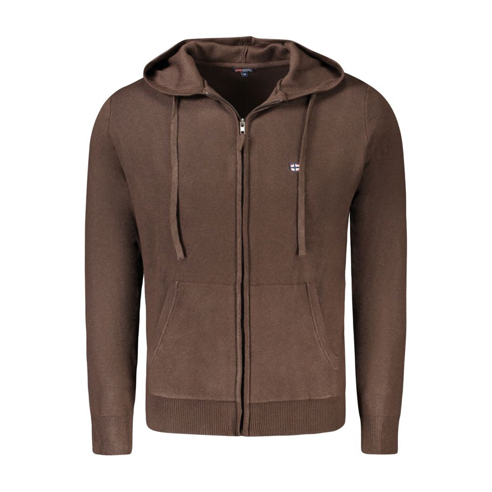 Marrone Poliammide Men's Cardigan - ventzia