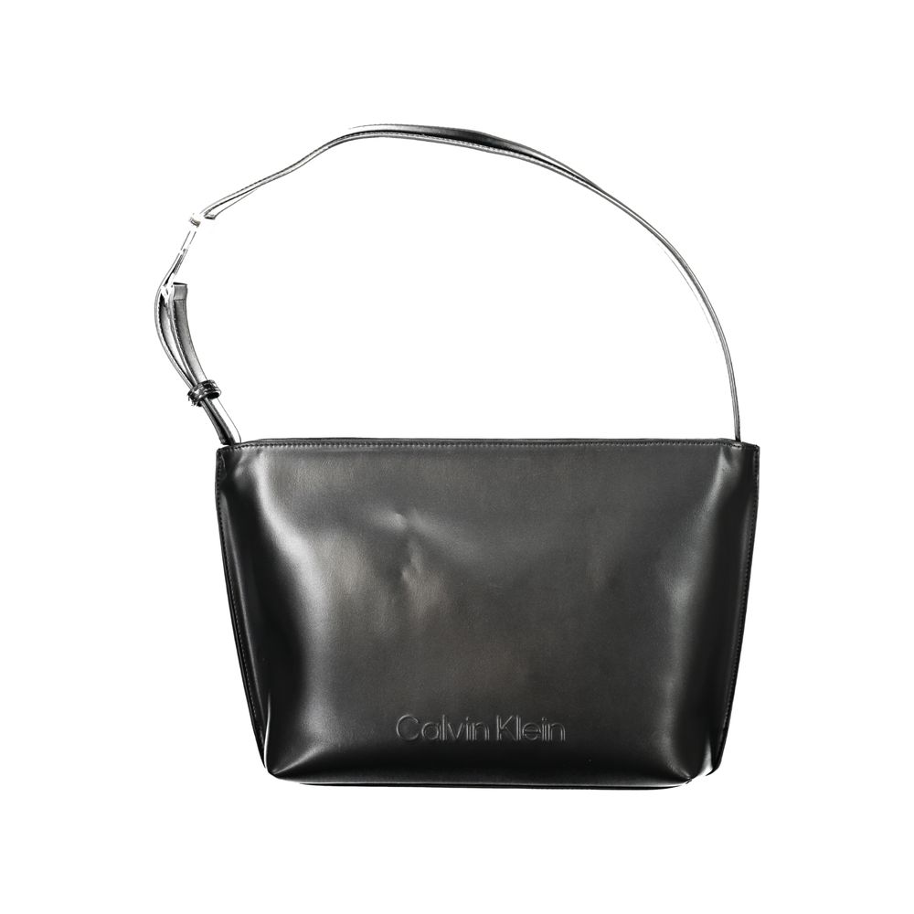 Black Polyester Women Shoulder Bag - ventzia