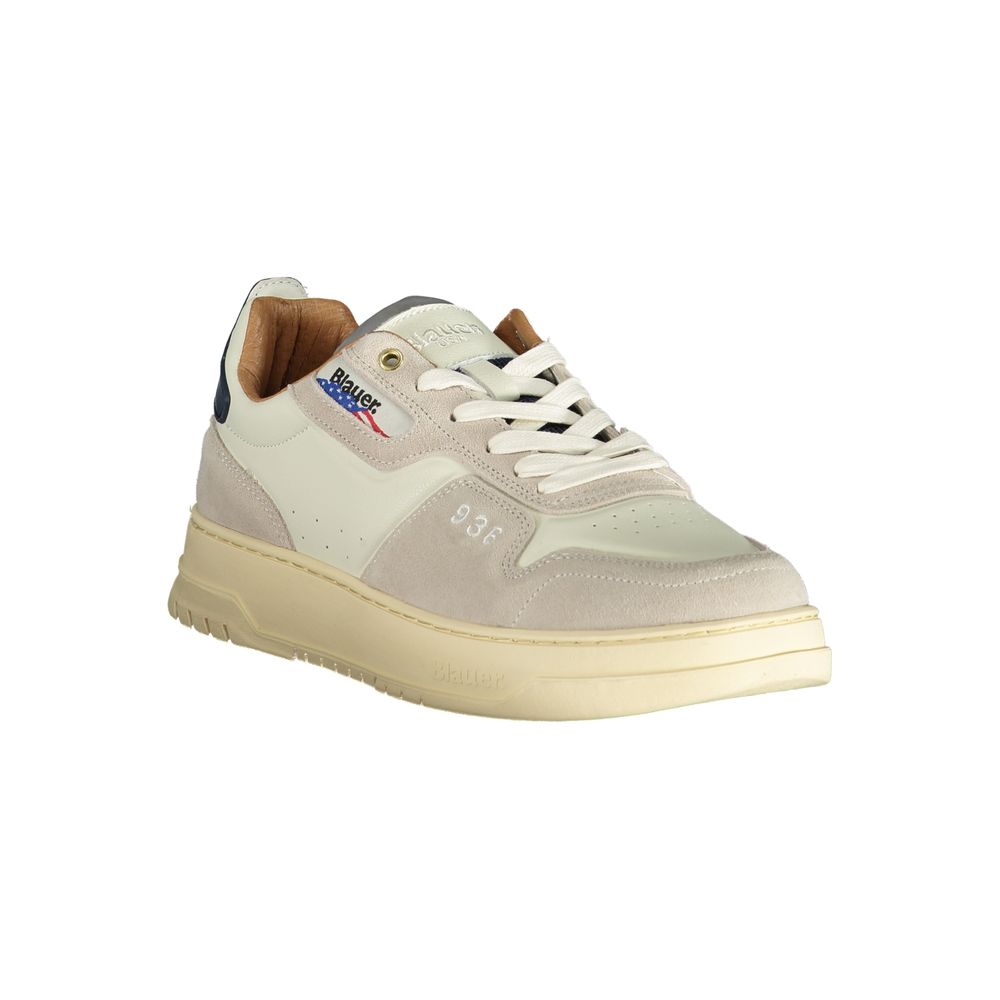 Bianco Poliuretano Men Sneaker - ventzia