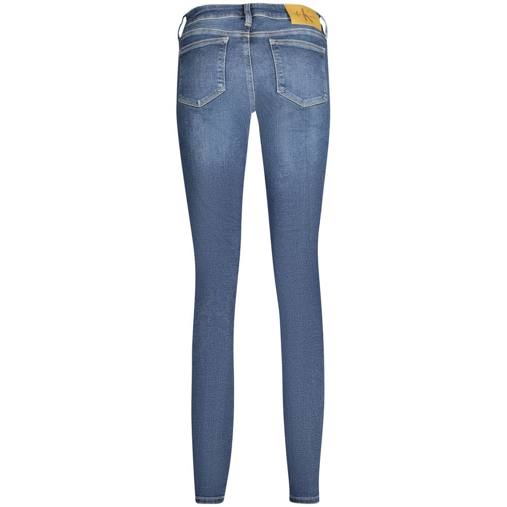Blu Cotton Women Jeans - ventzia