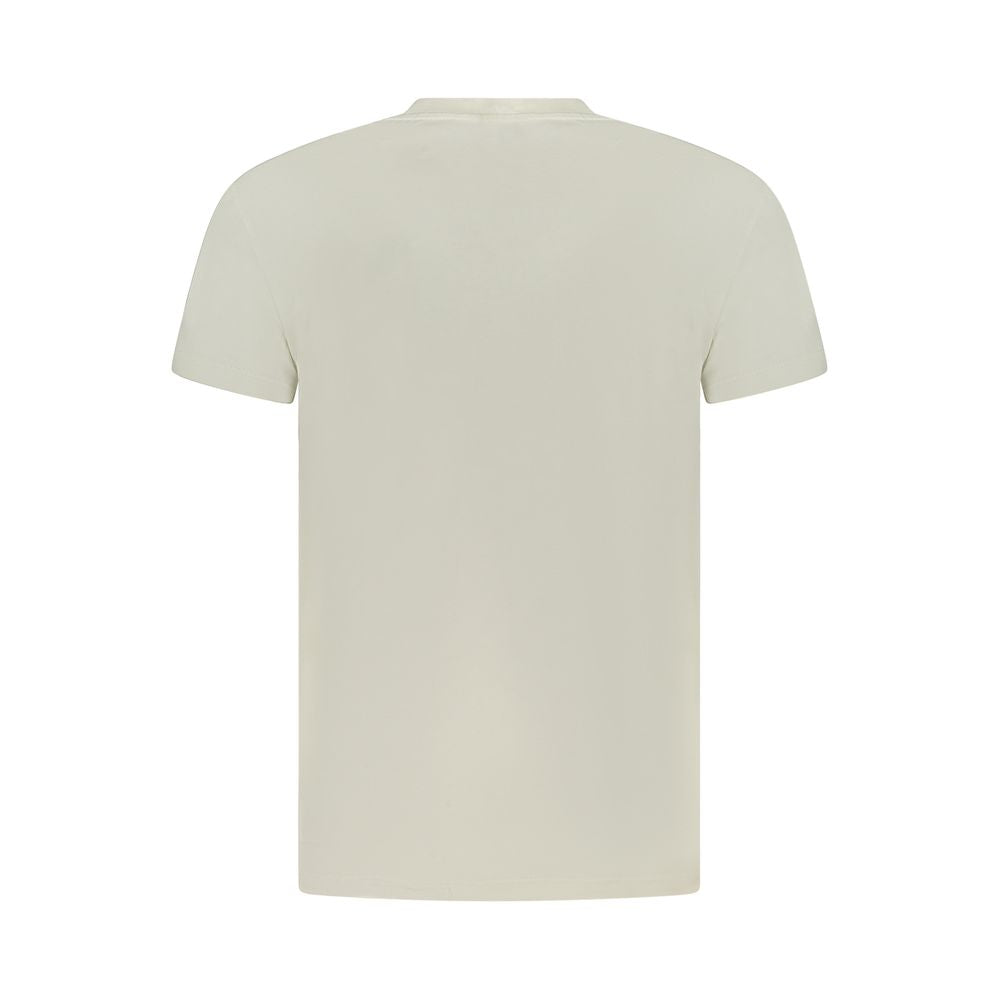 Beige Cotton Men's T-Shirt - ventzia