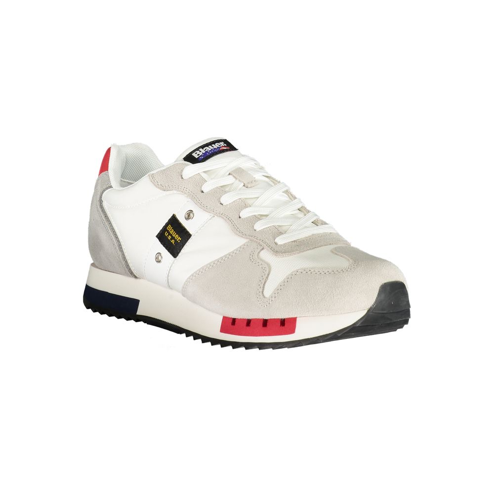 White Polyester Sneaker