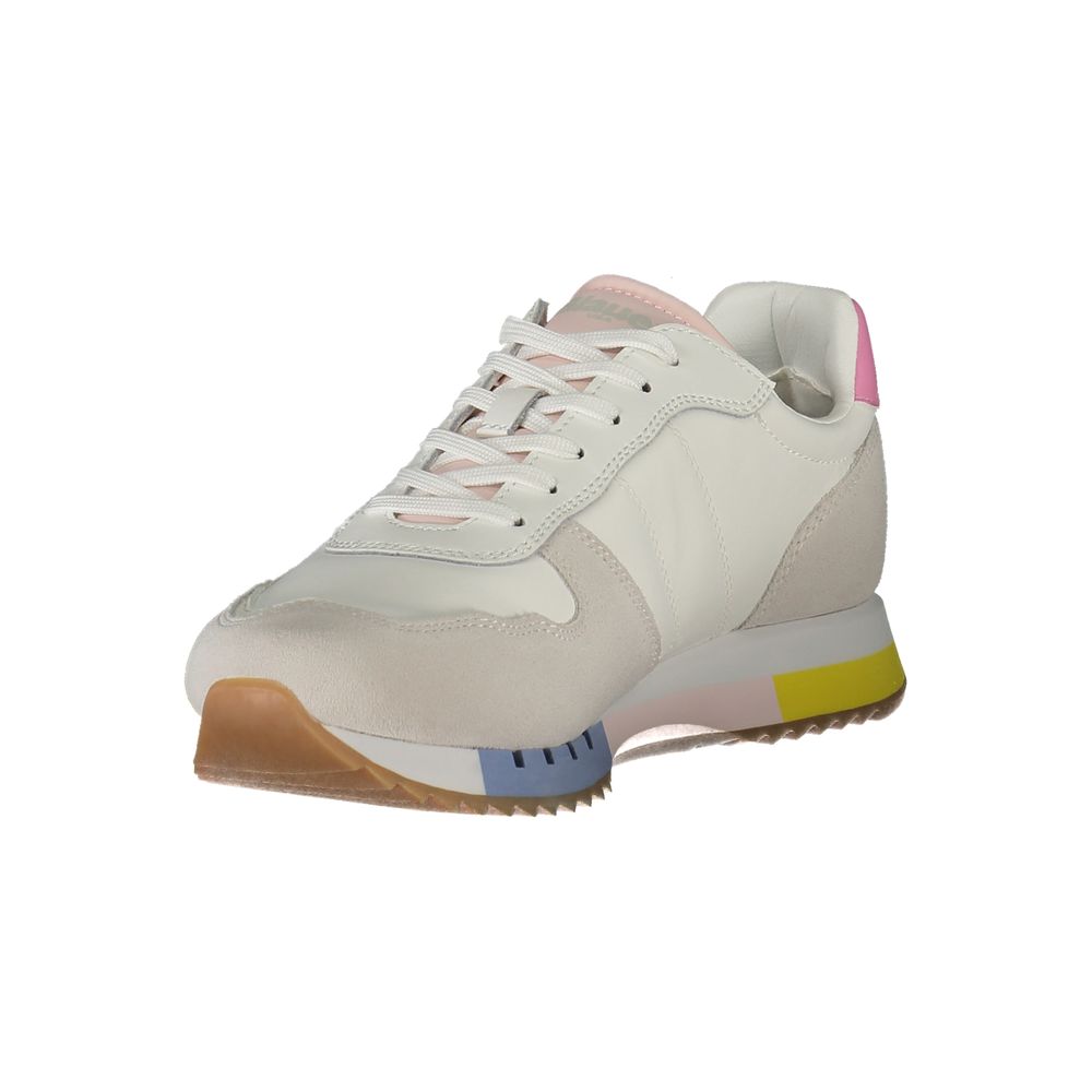 White Polyester Sneaker