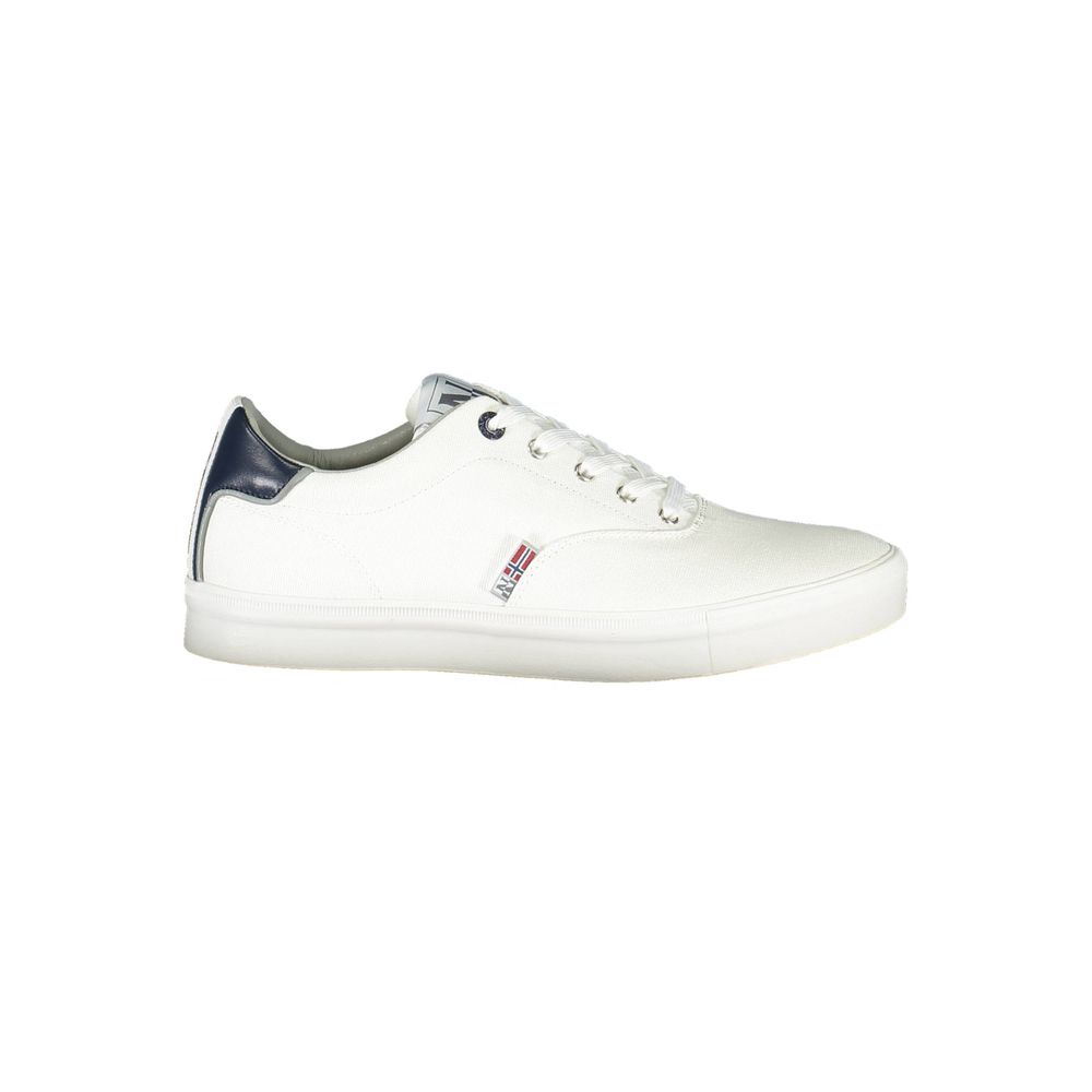 White Polyester Sneaker