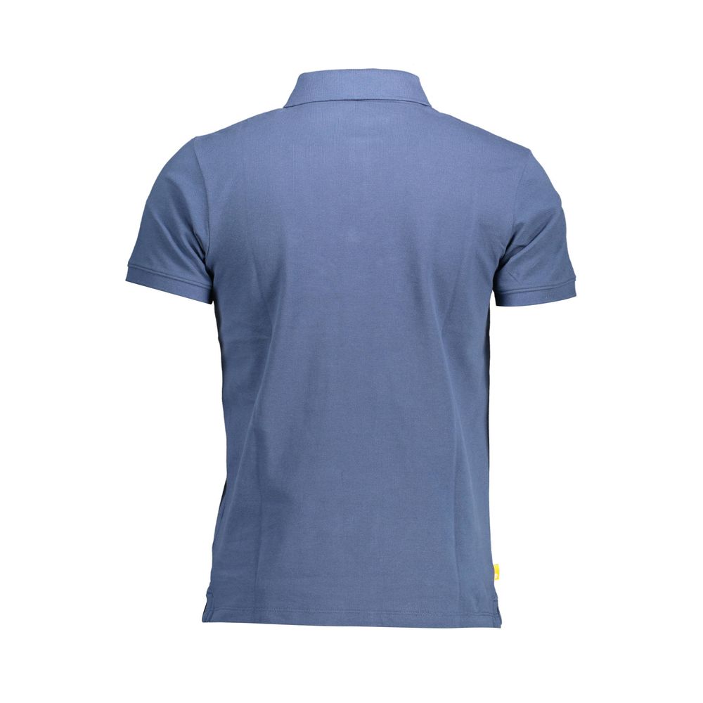 Blue Cotton Men Polo - ventzia