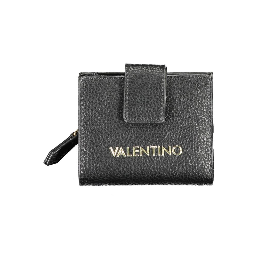 Black Polyurethane Women Wallet - ventzia