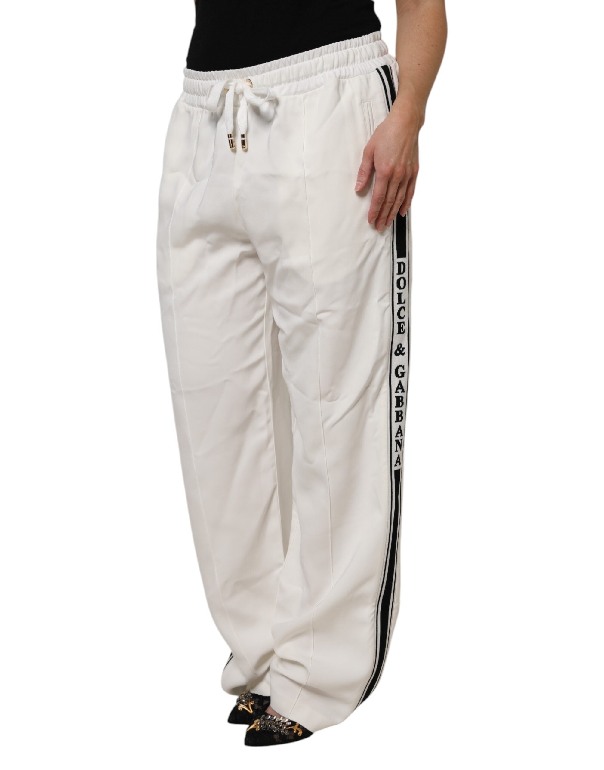 White Jogger Sweatpants Pants - ventzia