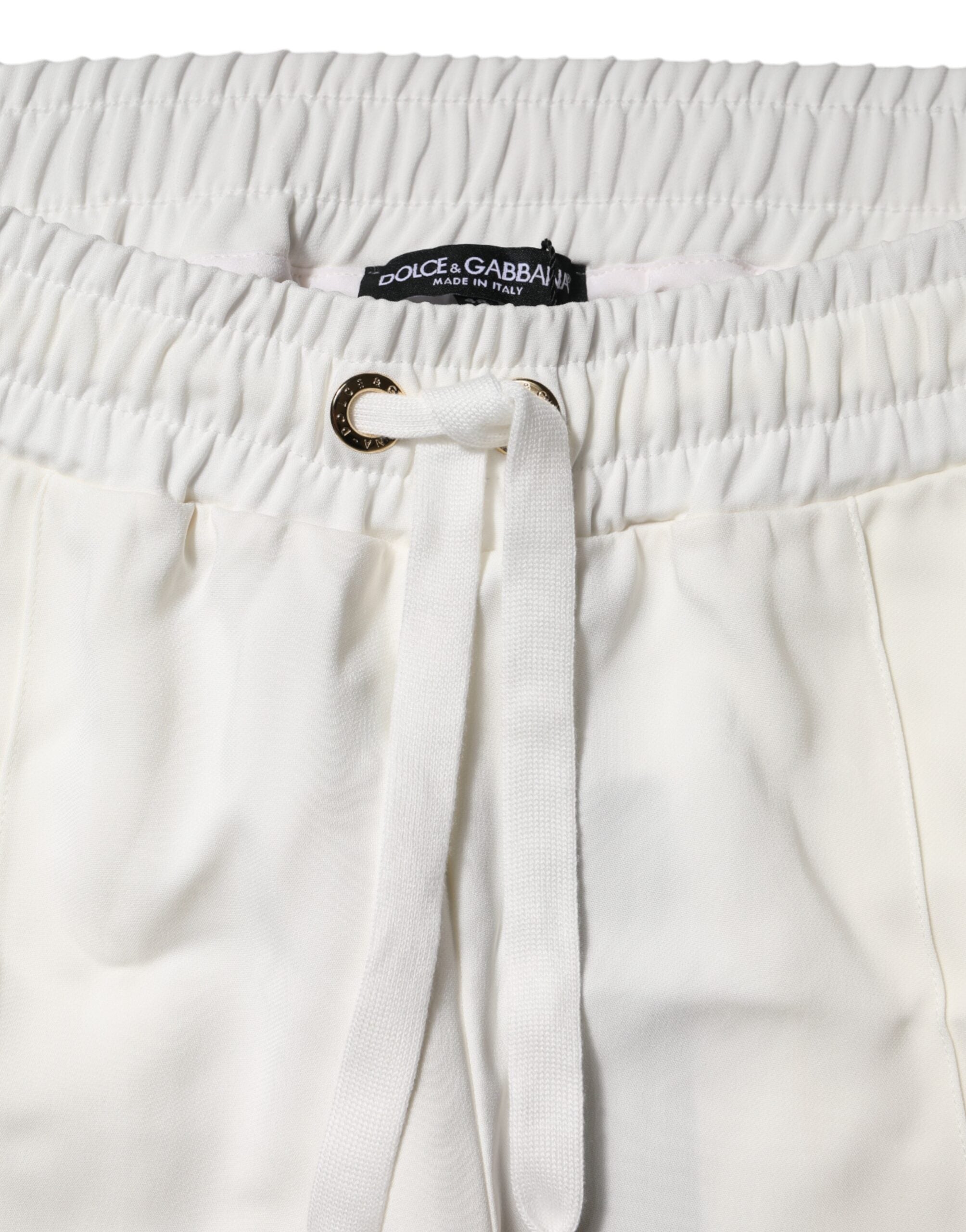 White Jogger Sweatpants Pants - ventzia
