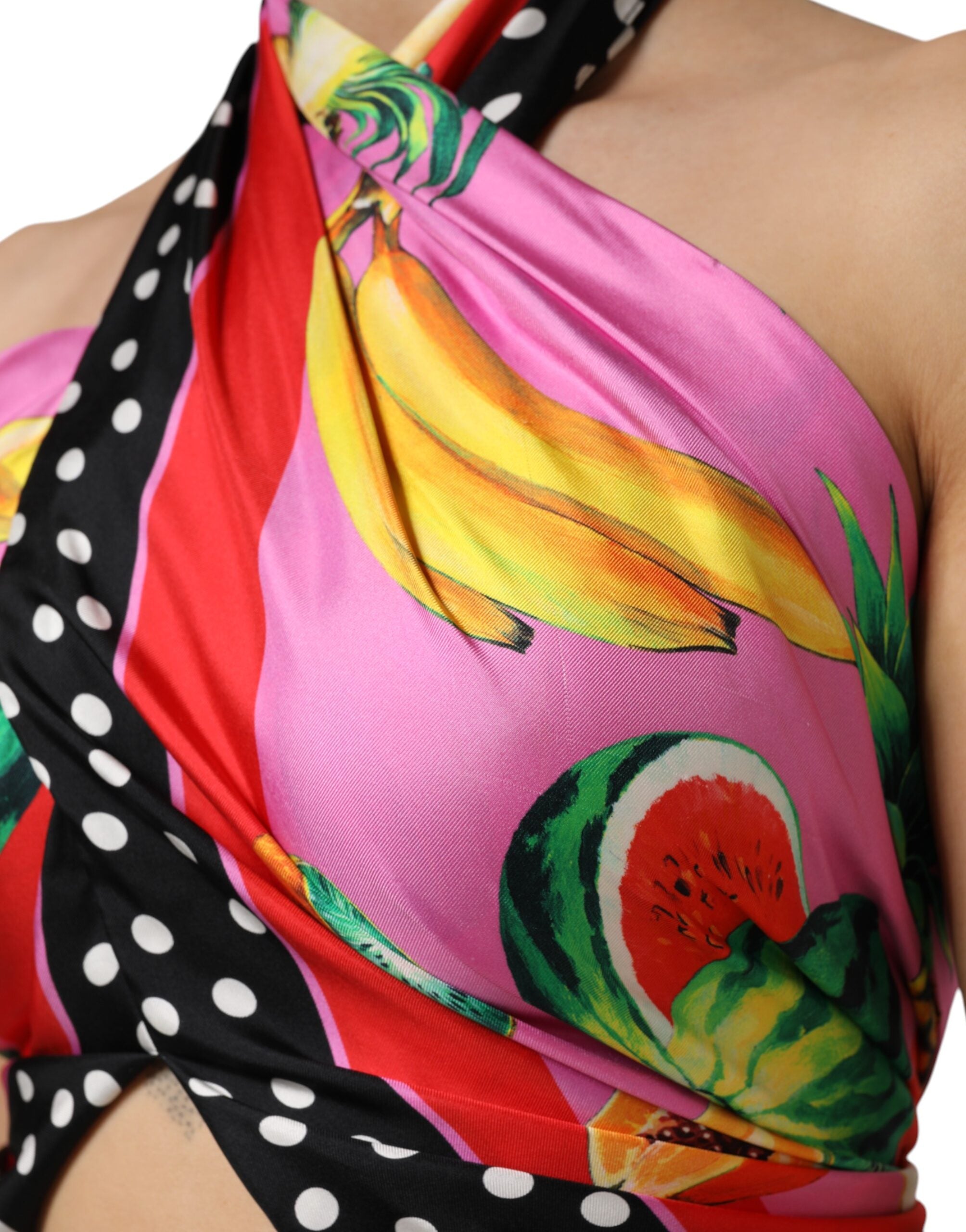 Multicolor Halter Party Evening Cropped Top - ventzia