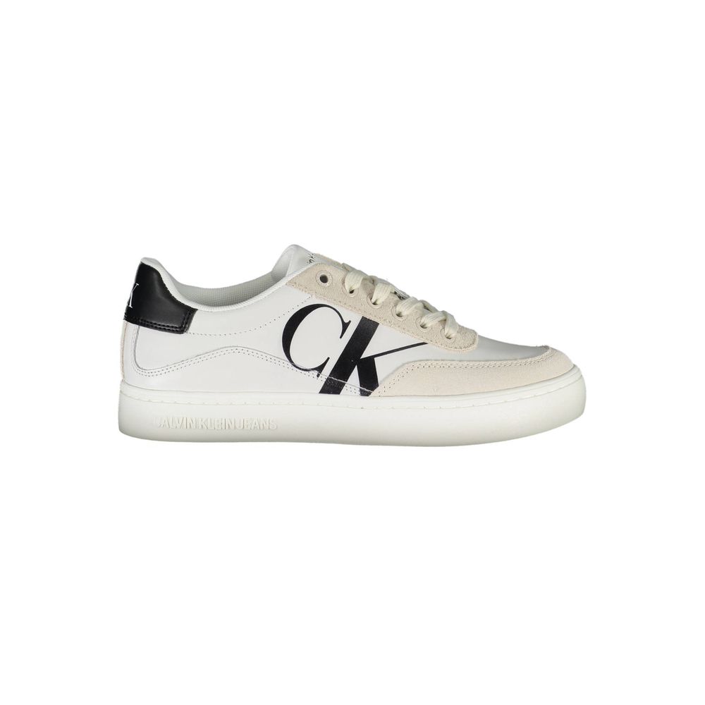 White Polyester Sneaker - ventzia