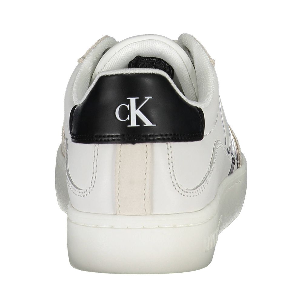 White Polyester Sneaker - ventzia