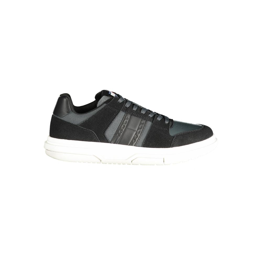 Black Leather Men Sneaker - ventzia