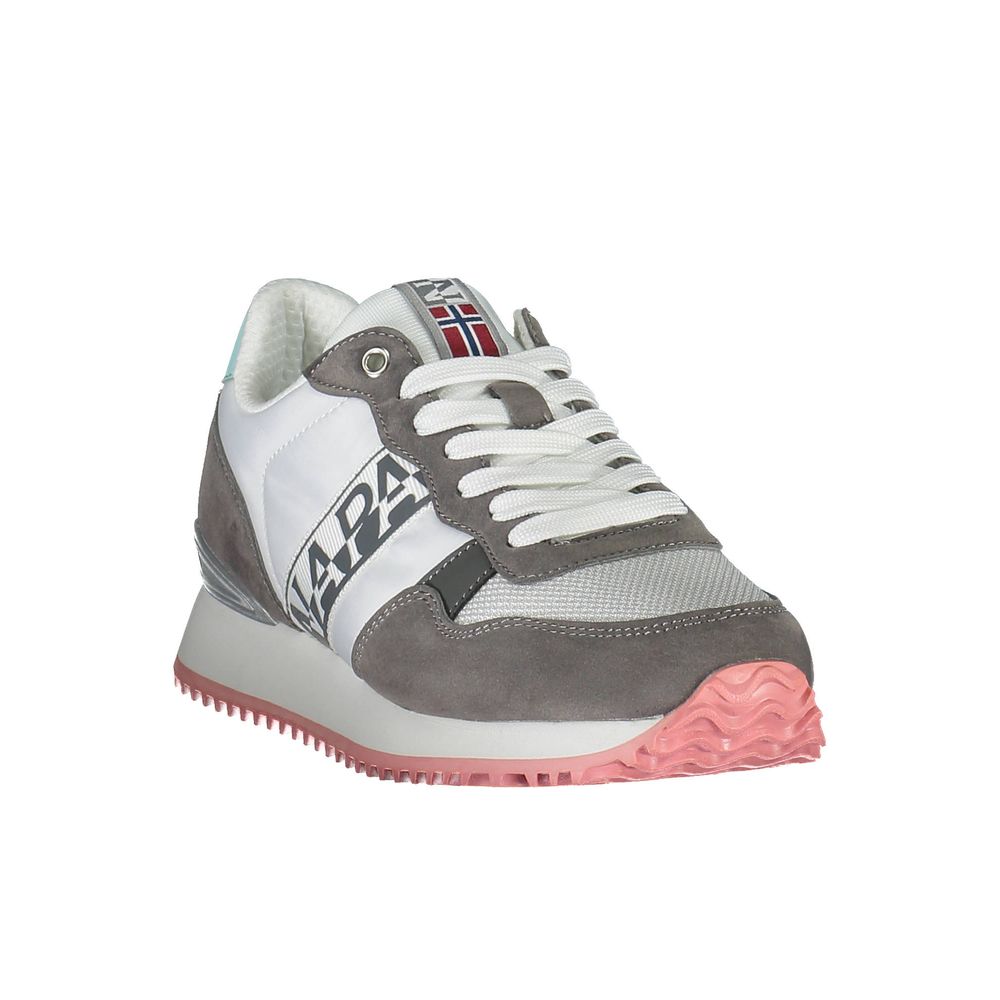 White Polyester Women Sneaker - ventzia